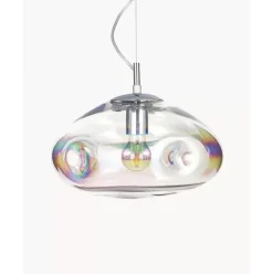 Pendelleuchte Amora Aus Irisierendem Glas