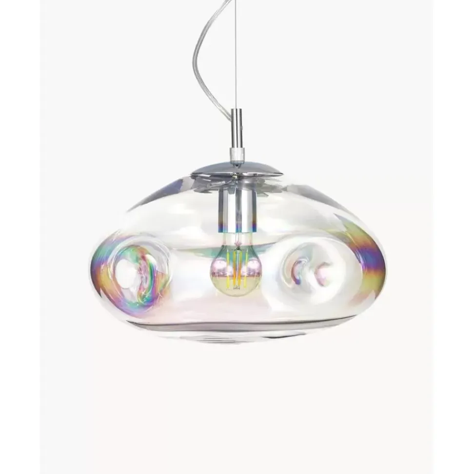 Pendelleuchte Amora Aus Irisierendem Glas