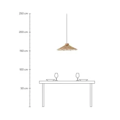 Pendelleuchte Balie Aus Rattan