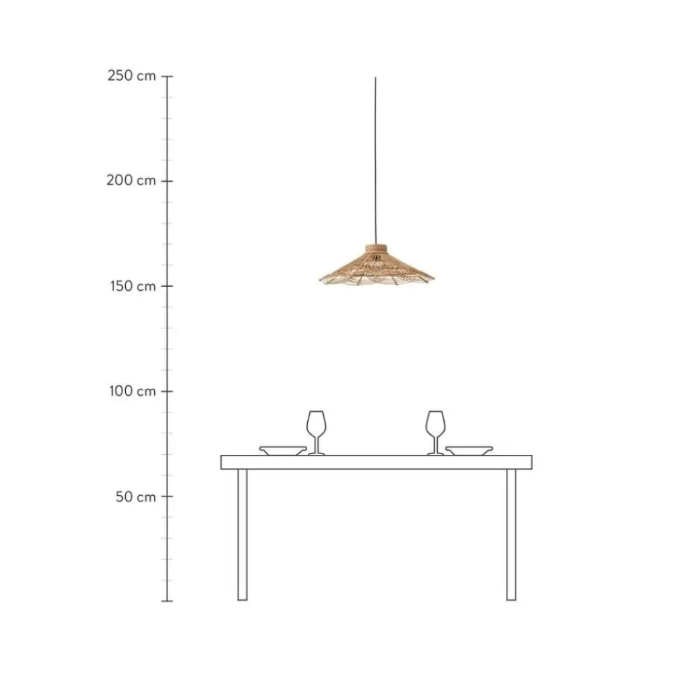 Pendelleuchte Balie Aus Rattan