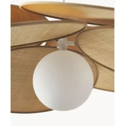Pendelleuchte Milani Mit Dekor Aus Naturfaser