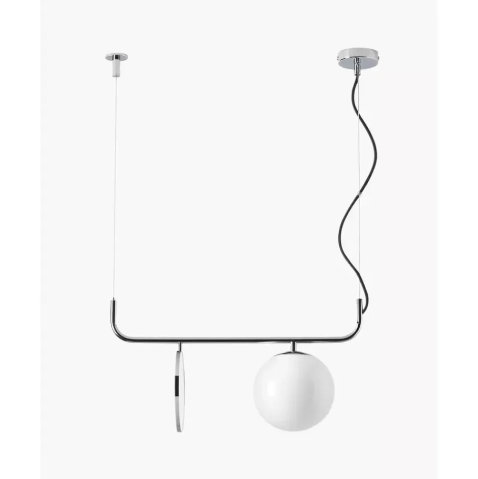 Pendelleuchte Mond Mit Glaskugel