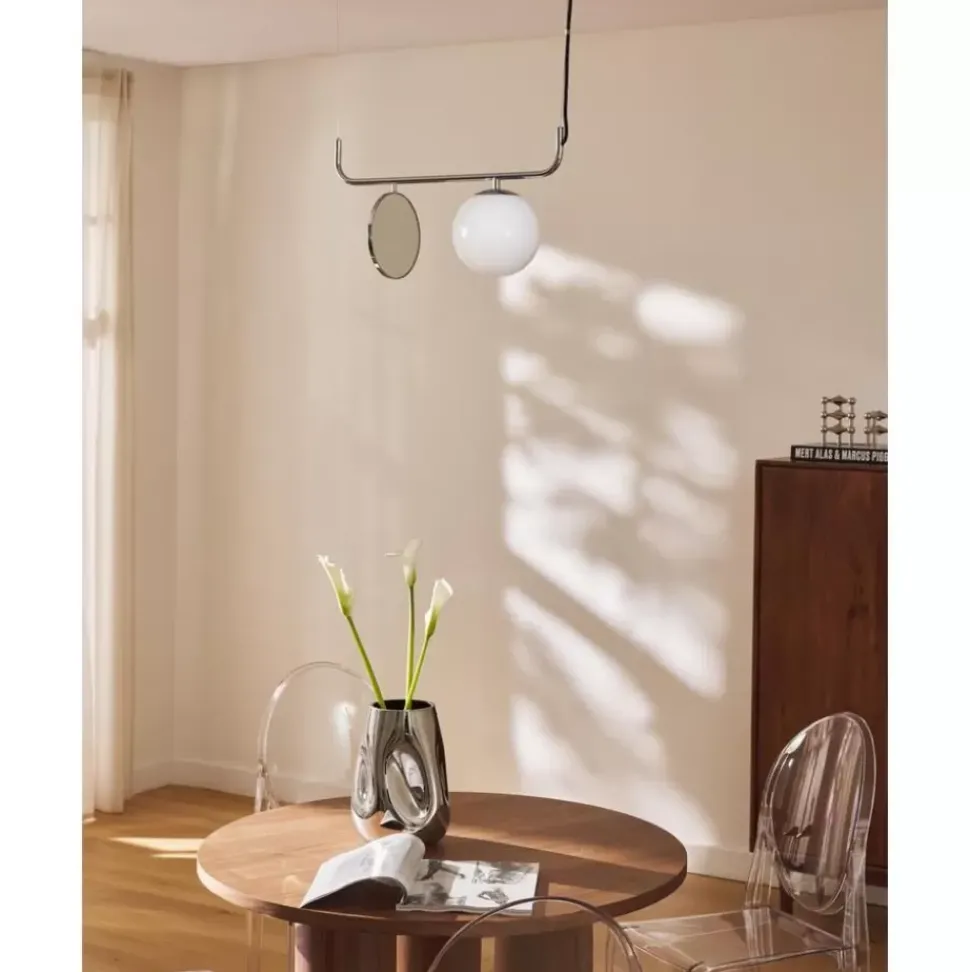 Pendelleuchte Mond Mit Glaskugel