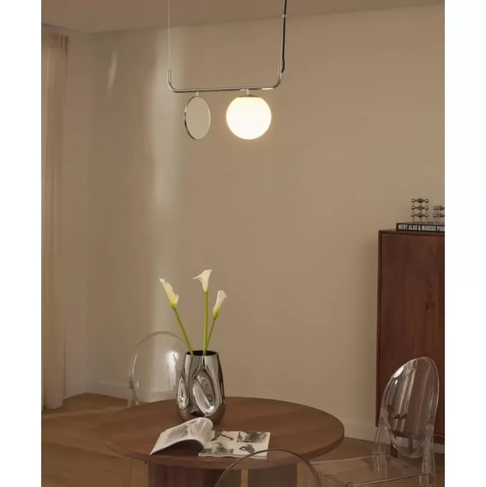 Pendelleuchte Mond Mit Glaskugel