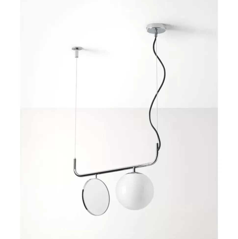 Pendelleuchte Mond Mit Glaskugel