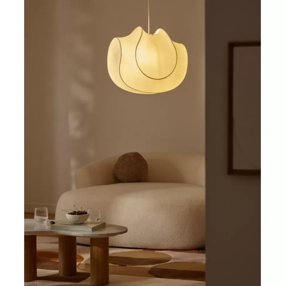 Pendelleuchte Pearl In Seiden-Optik