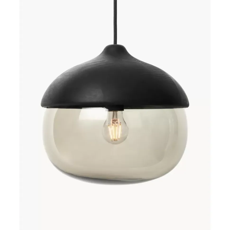 Pendelleuchte Terho In Eichelform, Mundgeblasen