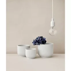 Porzellan-Ubertopf Lyngby, H 16 Cm