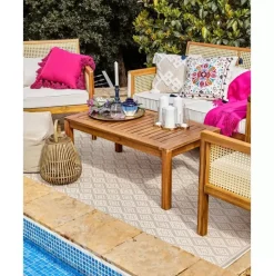 Runder In- & Outdoor-Teppich Capri