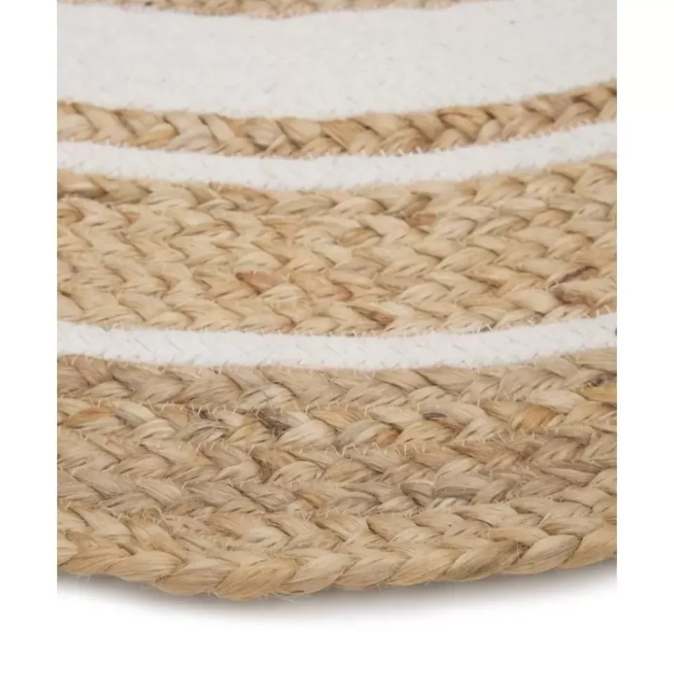 Runder Jute-Teppich Clover, Handgefertigt