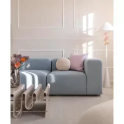Rundes Teddy-Dekokissen Dotty