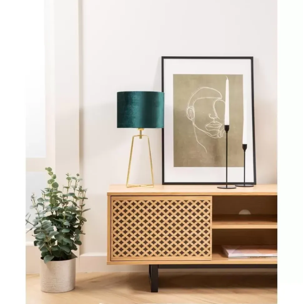 Samt-Tischlampe Karolina