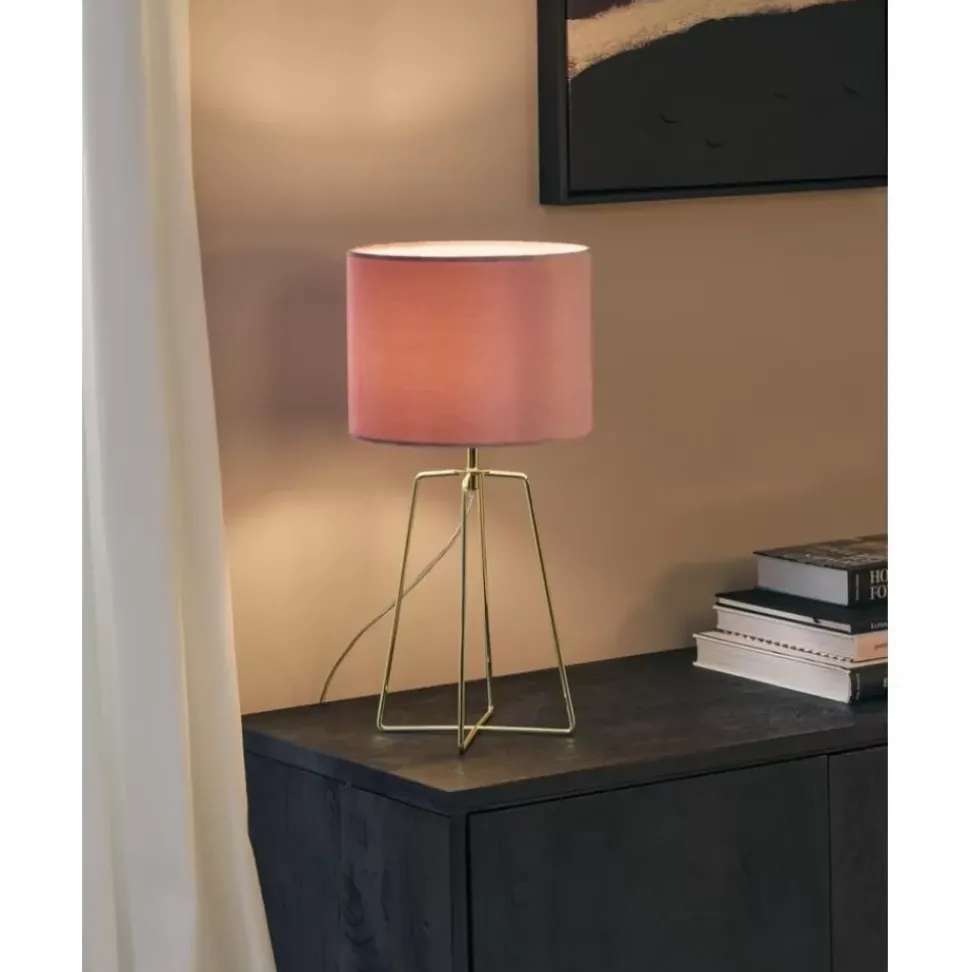 Samt-Tischlampe Karolina