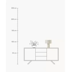 Samt-Tischlampe Ron
