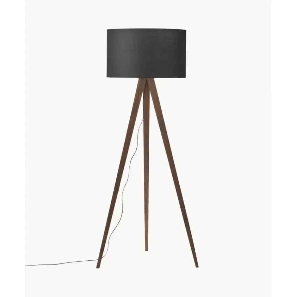 Skandi-Tripod Stehlampe Jake Aus Massivholz
