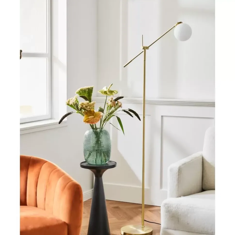 Stehlampe Moon Aus Opalglas
