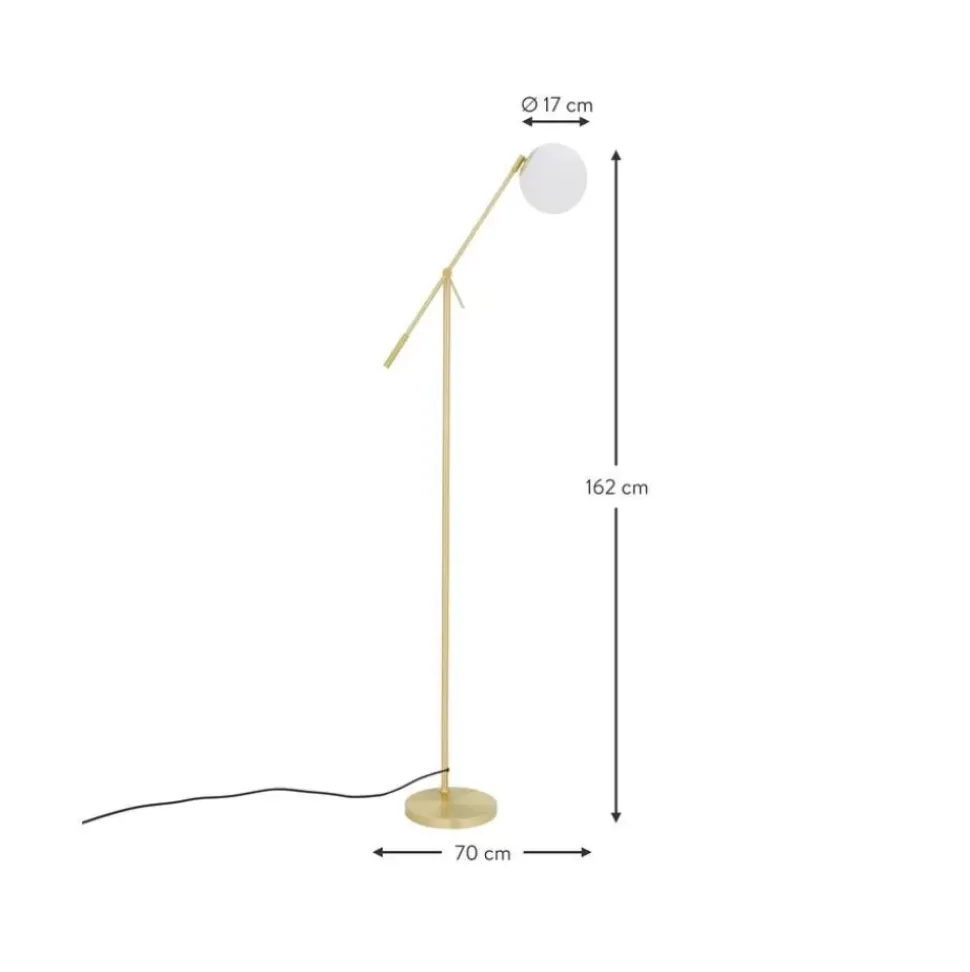 Stehlampe Moon Aus Opalglas