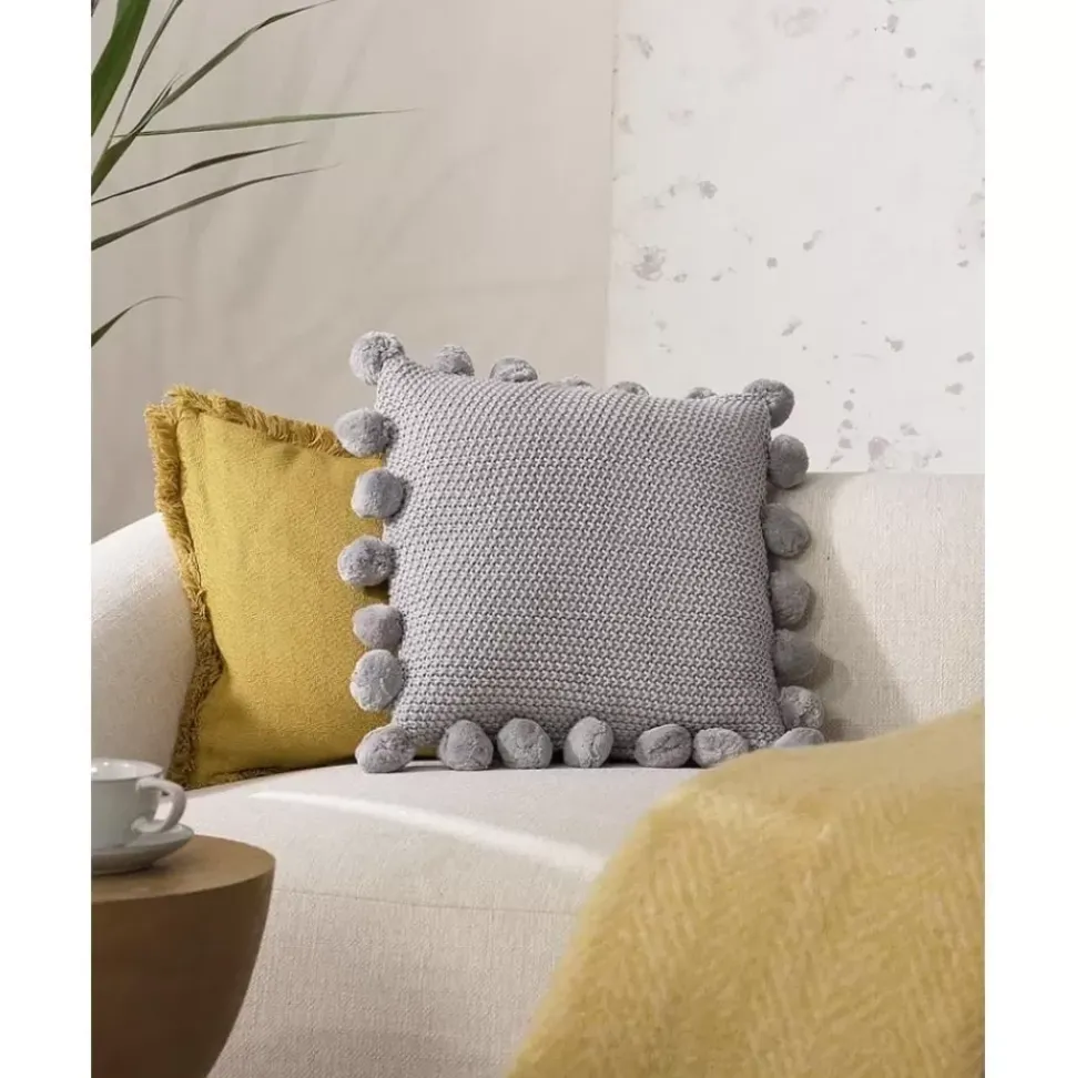 Strick-Kissenhulle Molly Mit Pompoms