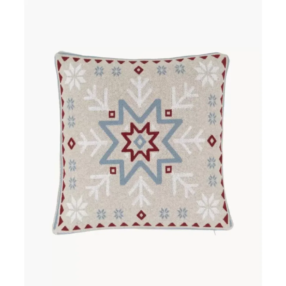 Strick-Kissenhulle Snowflake
