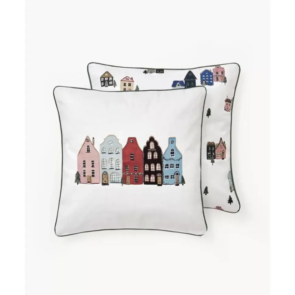 Wende-Kissenhulle Homecoming Aus Baumwolle Mit Winterlichem Motiv