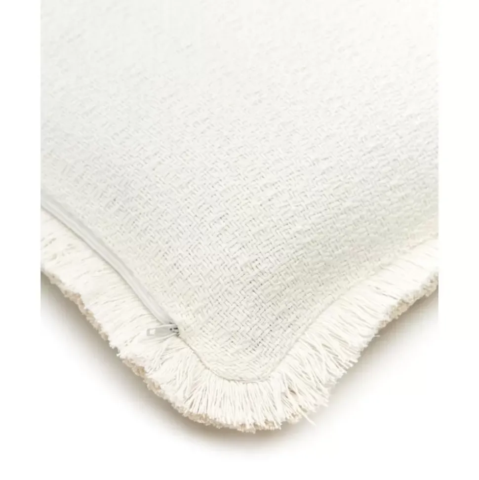 Wendekissenhulle Loran In Beige Mit Dekorativen Fransen